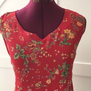 Vintage April Cornell 90s Floral Print Dress Size M